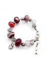 REBECCA | Pulsera con cuentas y colgantes | Color Rojo | Murano-Store