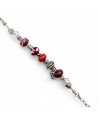 REBECCA | Pulsera con cuentas y colgantes | Color Rojo | Murano-Store