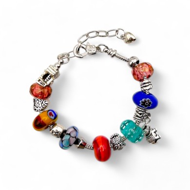 REBECCA | Pulsera con perlas y colgantes | Murano-Store