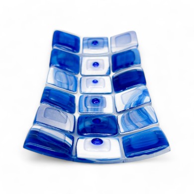 RUBIK | Centre de Table Bleu | Verre de Murano | Murano-Store