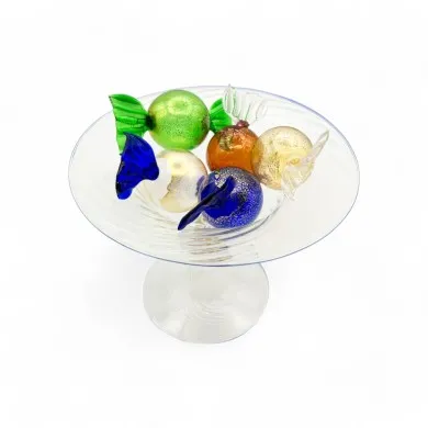 VENERE | Kristall und Gold Große Glasbonbons | Murano-Store