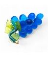 VIGNA | Grappolo d'uva 14 Chicchi | Azzurro satinato | Murano Store