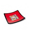 GEOX | Red Plate with Murrine | Murano-Store