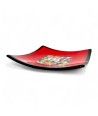 GEOX | Plato rojo con Murrine | Murano-Store