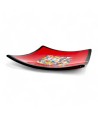 GEOX | Piatto Rosso con Murrine | Murano-Store