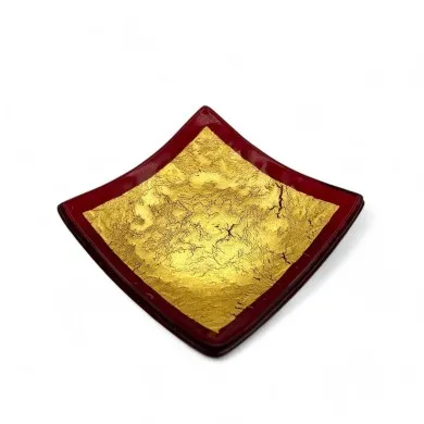 TREMITI | Saucer with gold leaf | Occasions | Murano-Store