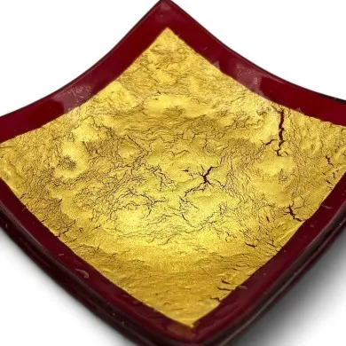 TREMITI | Saucer with gold leaf | Occasions | Murano-Store