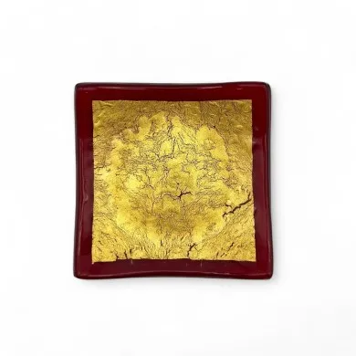 TREMITI | Saucer with gold leaf | Occasions | Murano-Store