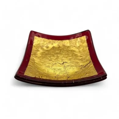 TREMITI | Saucer with gold leaf | Occasions | Murano-Store