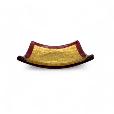 TREMITI | Saucer with gold leaf | Occasions | Murano-Store