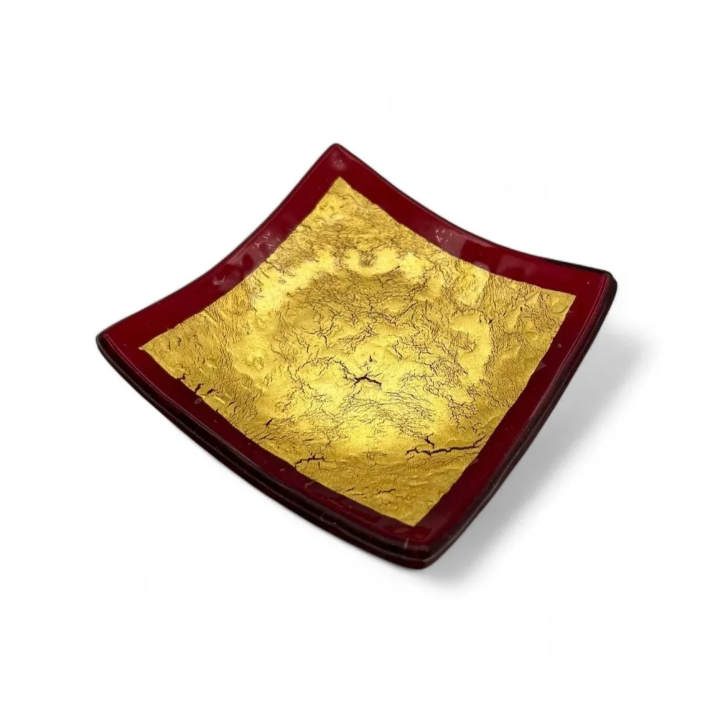 TREMITI | Untertasse mit Blattgold | Anlässe | Murano-Store