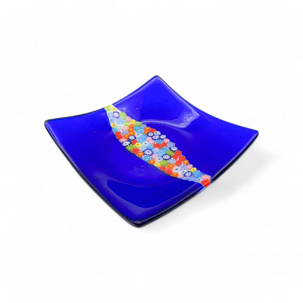 ONDA | Platillo azul con Murrine | Murano-Store