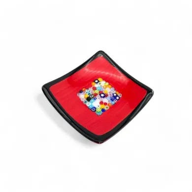 GEOX | Tabuleiro vermelho com Murrine | Murano-Store