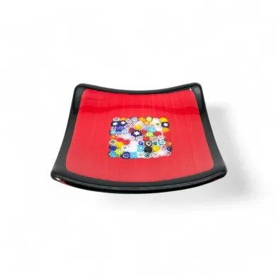 GEOX | Tabuleiro vermelho com Murrine | Murano-Store