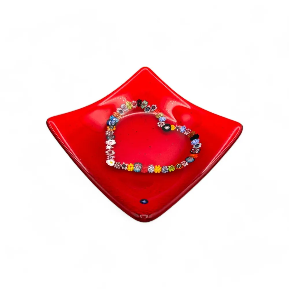 DIVINE | Pires com coração de Murrine | Murano-Store