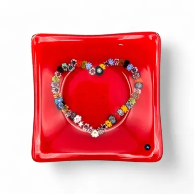DIVINE | Pires com coração de Murrine | Murano-Store