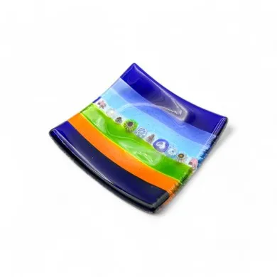MADDALENA | Plato multicolor con Murrine | Murano-Store