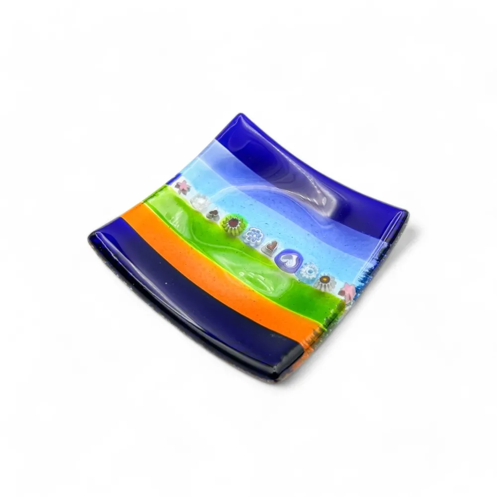 MADDALENA | Piattino multicolore con Murrine | Murano-Store