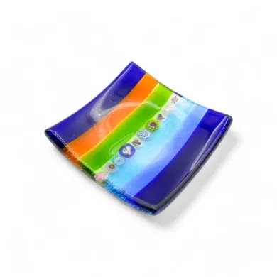 MADDALENA | Soucoupe multicolore avec Murrine | Murano-Store