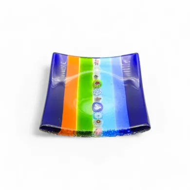 MADDALENA | Soucoupe multicolore avec Murrine | Murano-Store