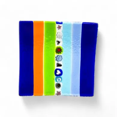 MADDALENA | Mehrfarbige Untertasse mit Murrine | Murano-Store