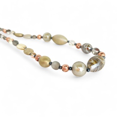 BOURGEOIS | Collier de perles beige | Murano-Store