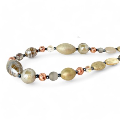 BOURGEOIS | Collier de perles beige | Murano-Store