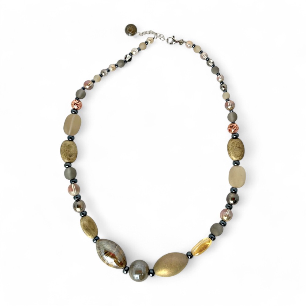 BOURGEOIS | Collar de perlas beige | Murano-Store