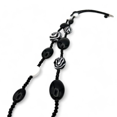 GAUGUIN | Collar moderno blanco y negro | Murano-Store