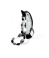 GAUGUIN | Collier moderne noir et blanc | Murano-Store