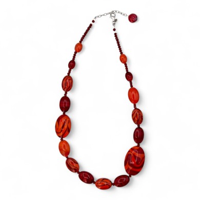 GAUGUIN | Colar moderno coral vermelho | Murano-Store