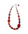 GAUGUIN | Modern Coral Red Necklace | Murano-Store