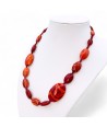 GAUGUIN | Collar moderno rojo coral | Murano-Store