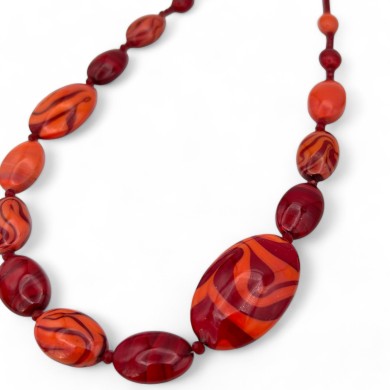 GAUGUIN | Colar moderno coral vermelho | Murano-Store