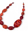 GAUGUIN | Collar moderno rojo coral | Murano-Store