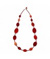 GAUGUIN | Collar moderno rojo coral | Murano-Store