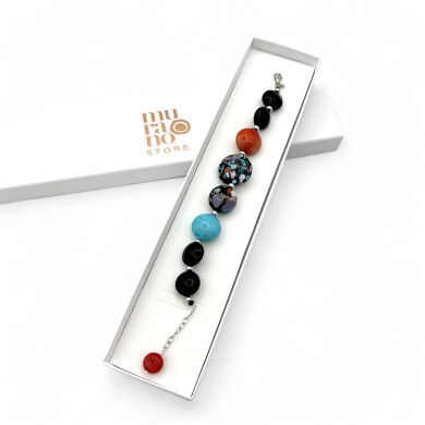 POLLOK | Bracelet with Black Beads | Murano-Store