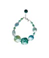 GAUDI' | Pulsera con cuentas de aguamarina | Murano-Store