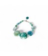 GAUDI' | Pulsera con cuentas de aguamarina | Murano-Store