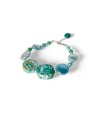 GAUDI' | Pulsera con cuentas de aguamarina | Murano-Store