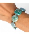 GAUDI' | Pulsera con cuentas de aguamarina | Murano-Store