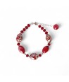 MONET | Pulsera con cuentas rojo Burdeos | Murano-Store