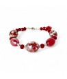 MONET | Pulsera con cuentas rojo Burdeos | Murano-Store