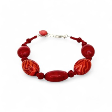 GAUGUIN | Bracciale con perle Corallo | Murano-Store