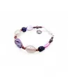 RIVERA | Lila und blaues Perlenarmband mit Aventurin | Murano-Store