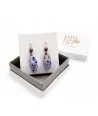 RIVERA | Lila und Blaue Ohrringe mit Adventurin | Murano-Store