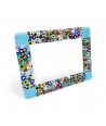 ARMONIA | Light Blue Photo Frame with Murrine | Murano-Store