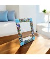 ARMONIA | Light Blue Photo Frame with Murrine | Murano-Store