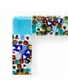 ARMONIA | Light Blue Photo Frame with Murrine | Murano-Store