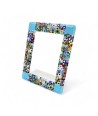 ARMONIA | Light Blue Photo Frame with Murrine | Murano-Store